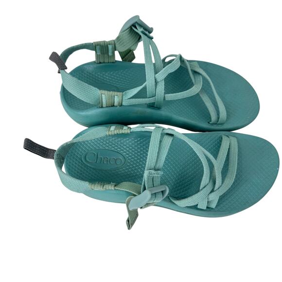 Chaco ZX1 EcoTread Sandal Kid's 4 Green Diamond Classic Fit Slip-Resistant - Picture 6 of 11